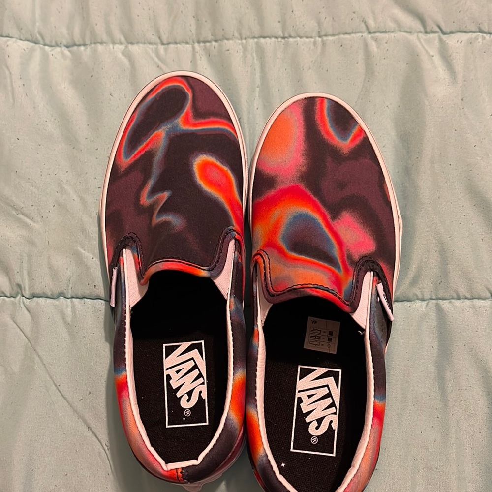 NEVER WORN slip on tie dye vans